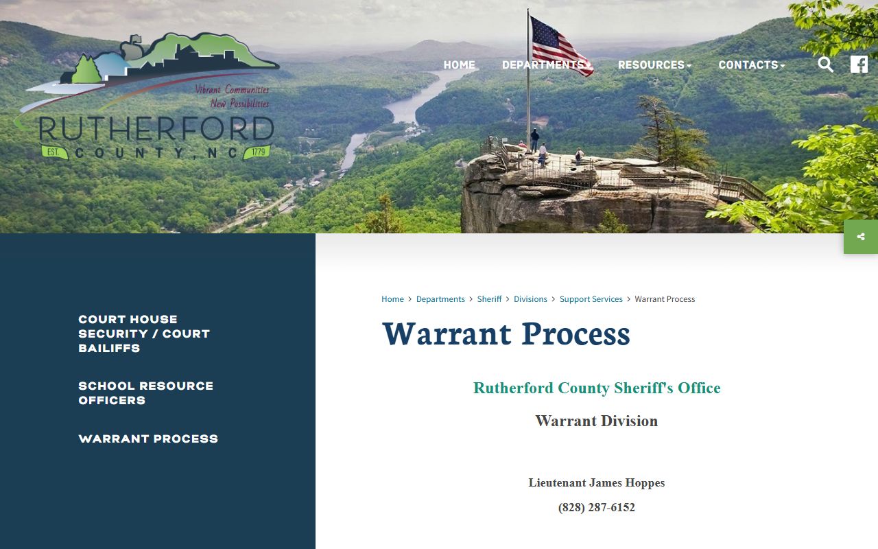 Rutherford County arrest records and court charges warrant process