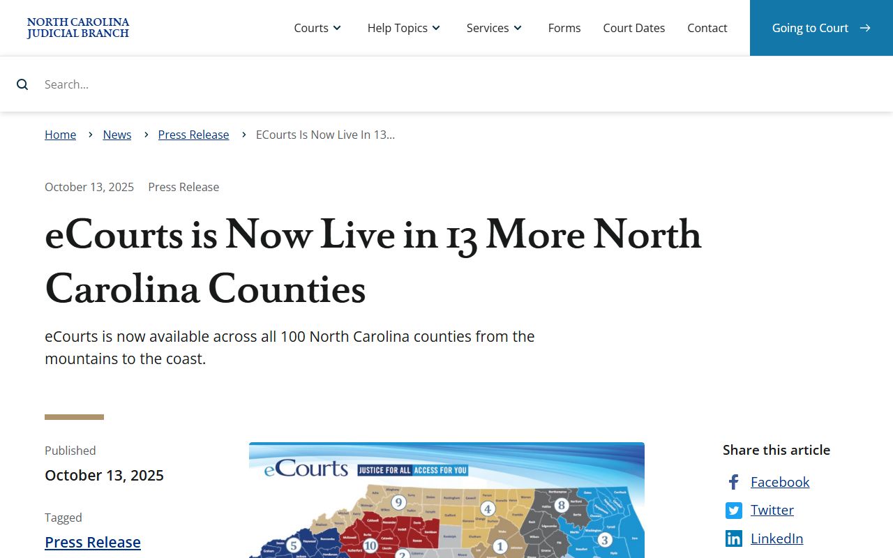 Rutherford County court records eCourts launch announcement