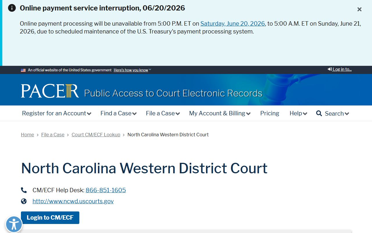 Rutherford County court records federal PACER distinction