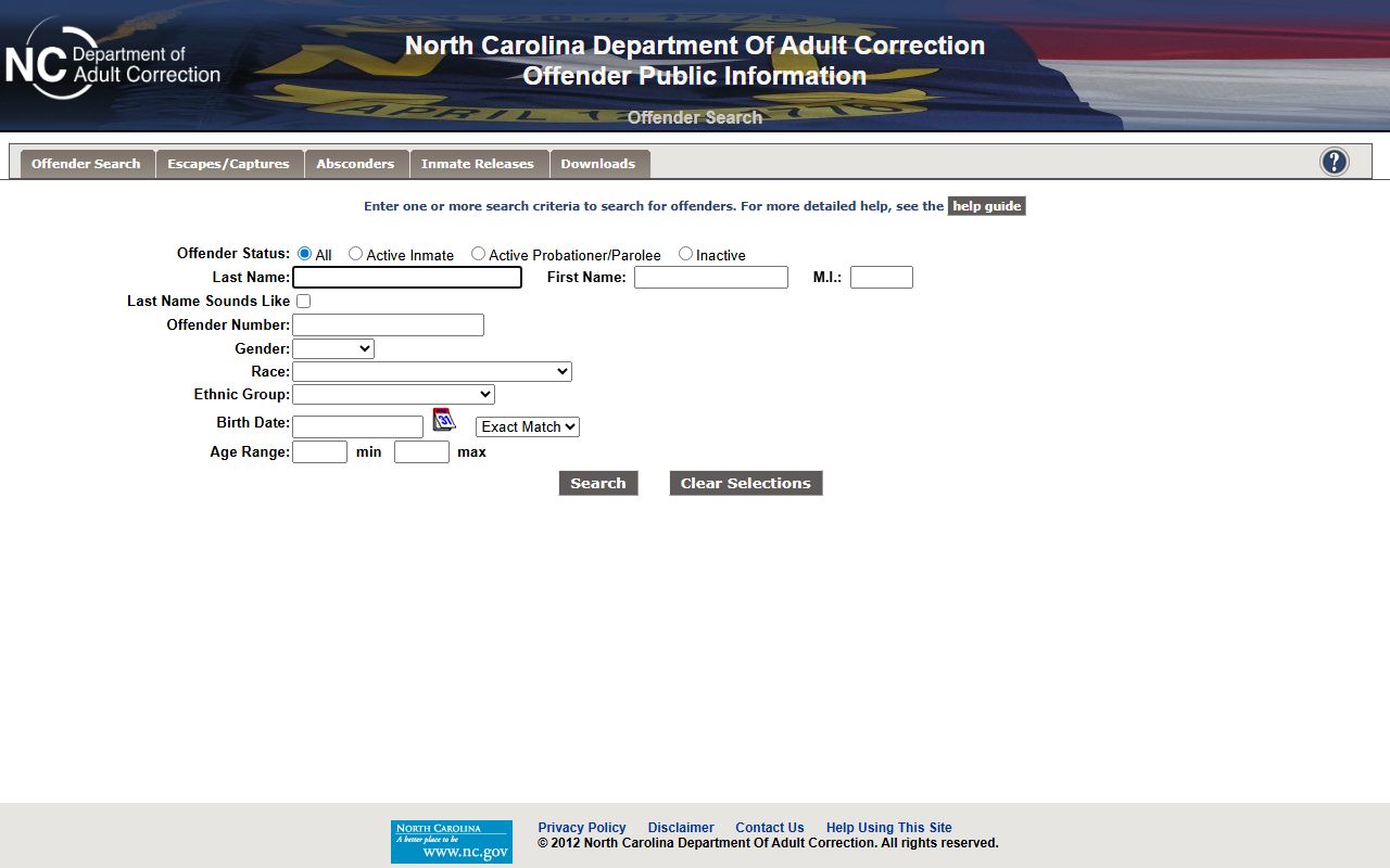 Rutherford County criminal court records NC DAC offender search