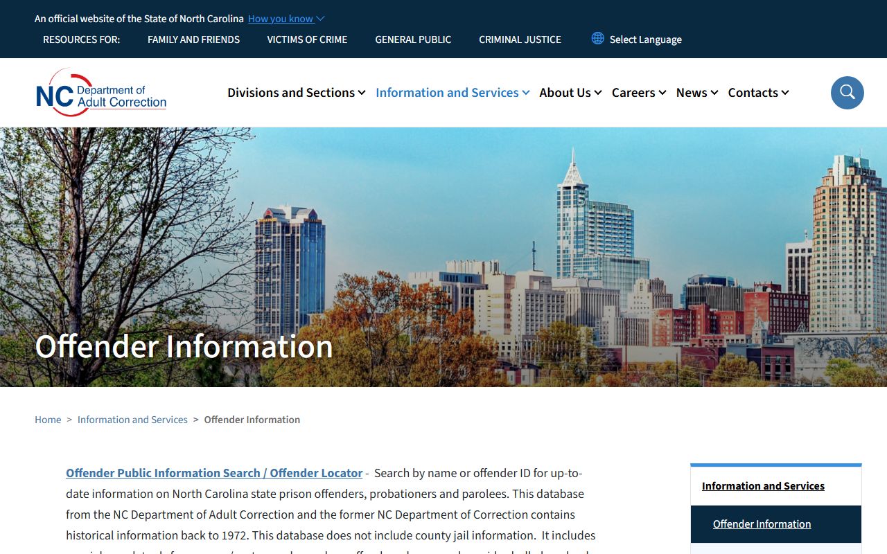 Rutherford County criminal court records NC DAC offender searches