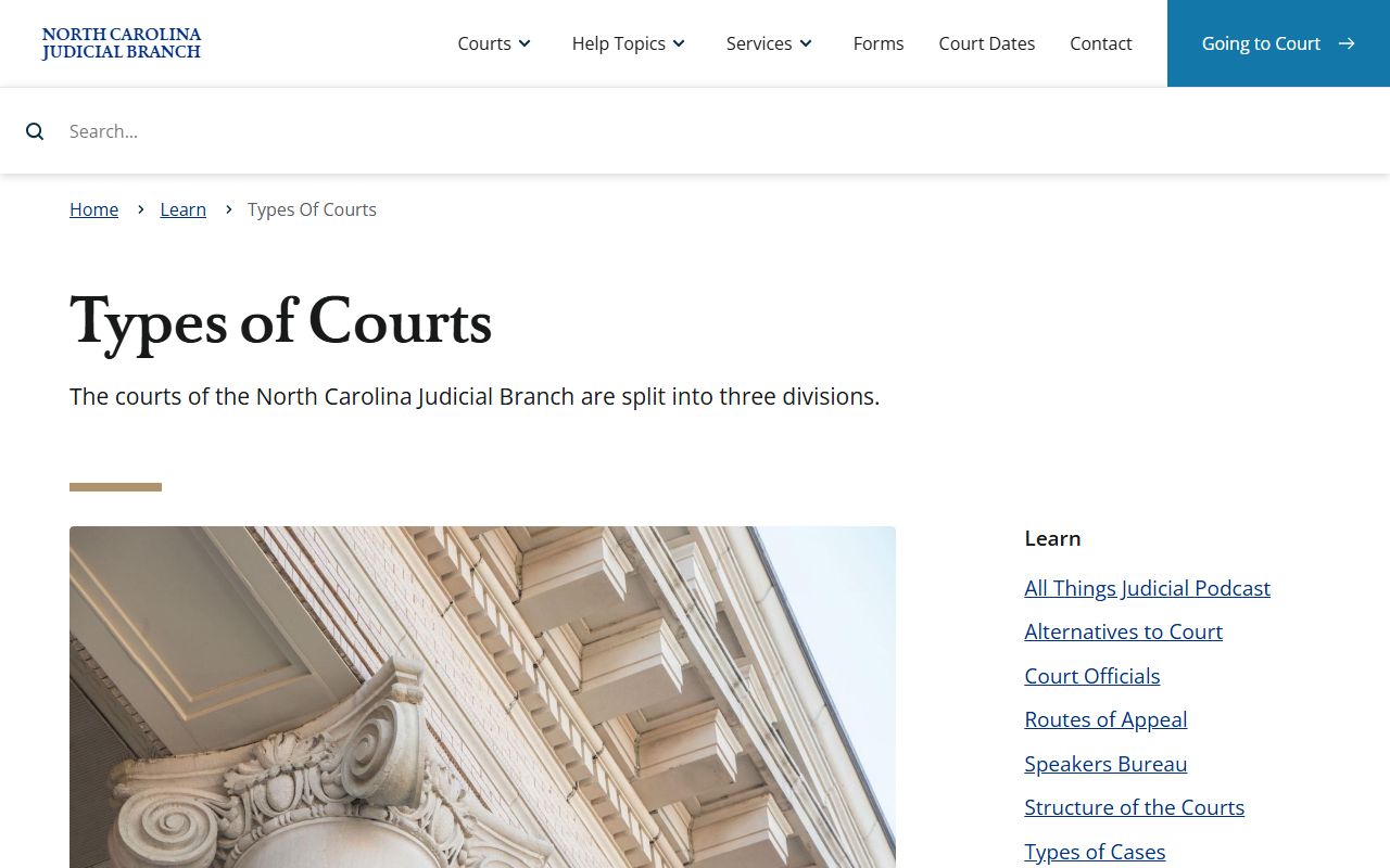 Rutherford County Superior Court and District Court divisions court types and jurisdiction