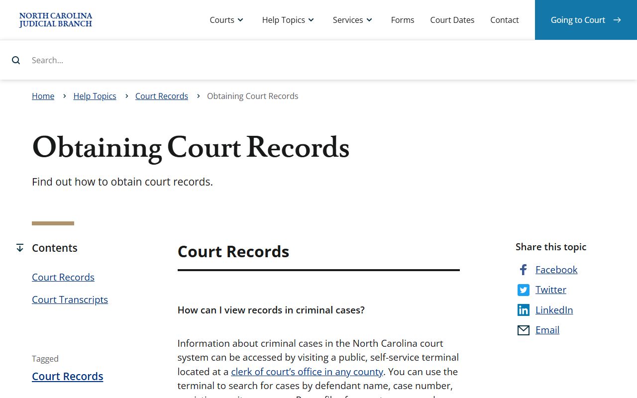 Rutherford County court records help topic from NC Judicial Branch