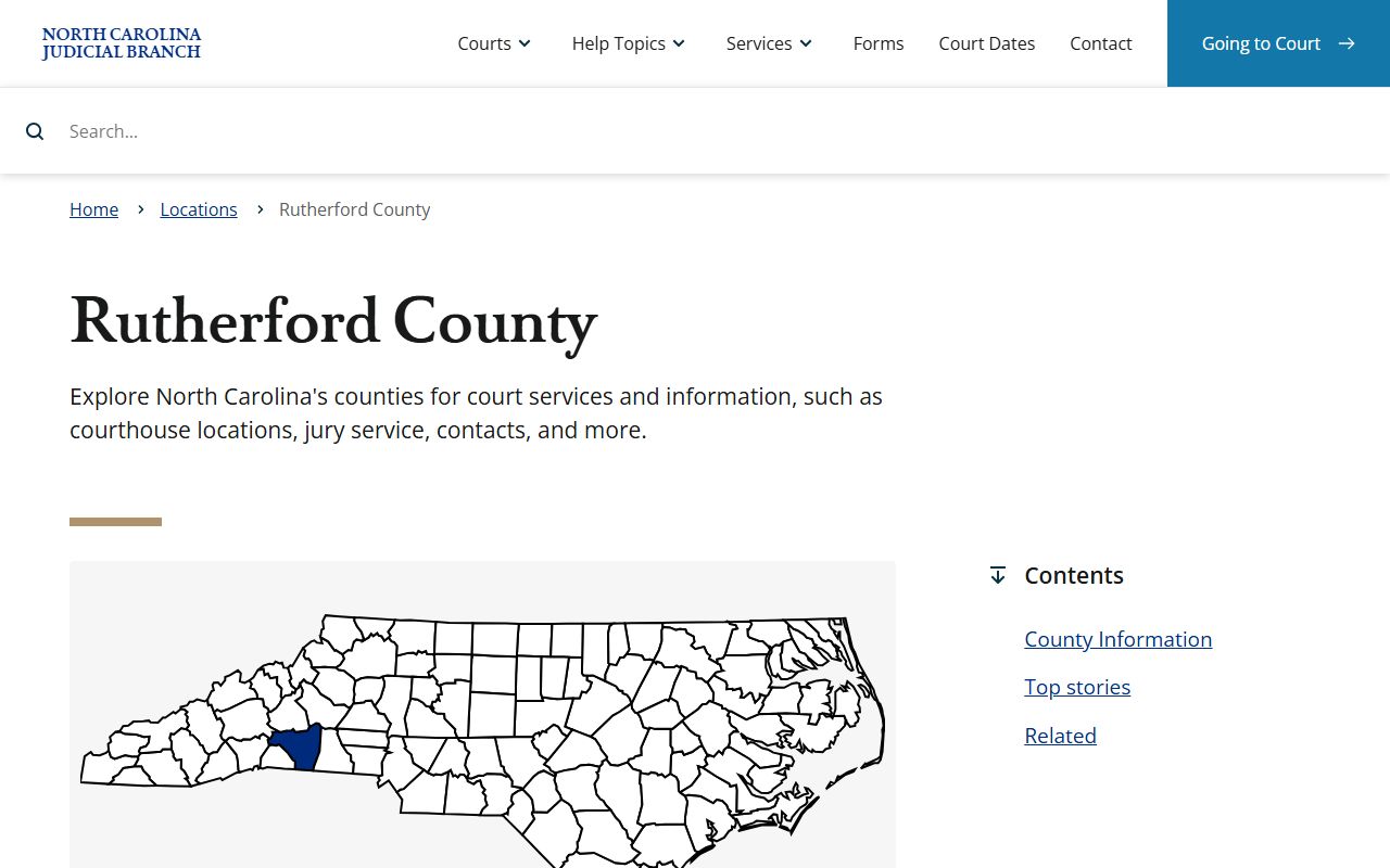 Rutherford County court records Judicial Branch county page