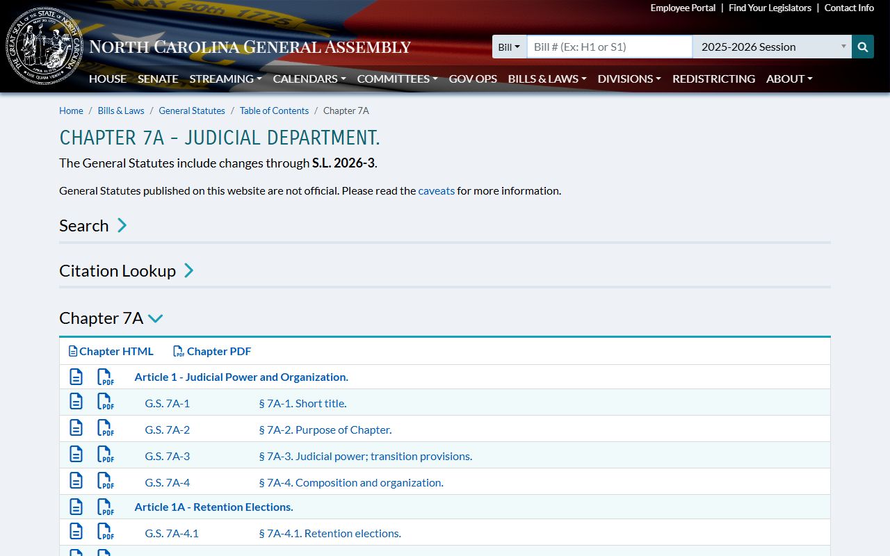 Rutherford County probate records North Carolina Chapter 7A court records statutes